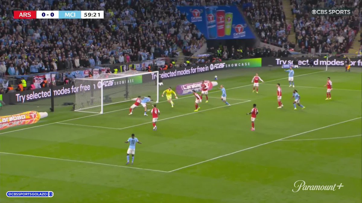 One day after his 21st birthday, Nico O’Reilly scores TWICE to put Man City in control in the Carabao Cup Final! 👏 (via CBS Sports Golazo ⚽️)