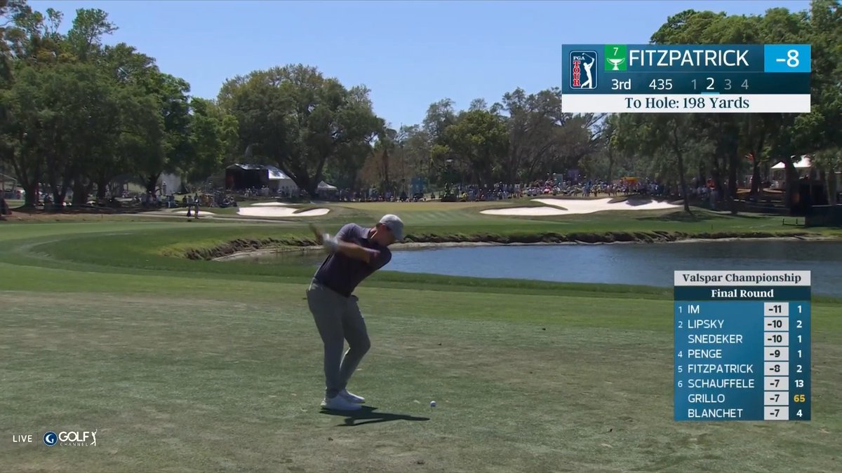 After battling on Sunday at The Players, Matt Fitzpatrick is back in the final-round mix and contending at the Valspar Championship 🎯