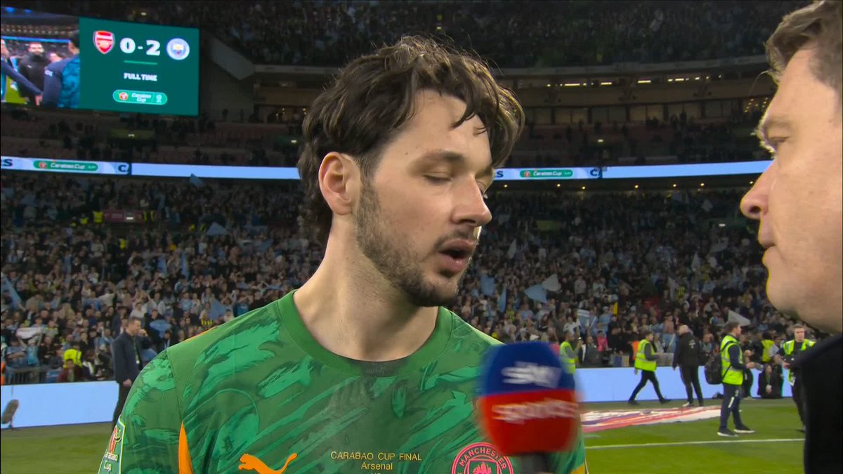 "This moment means a lot to me... I always imagined that I'd win it one day" "It's not been easy... it's a testament to myself" 🥹 James Trafford on a memorable Carabao Cup win for Manchester City.