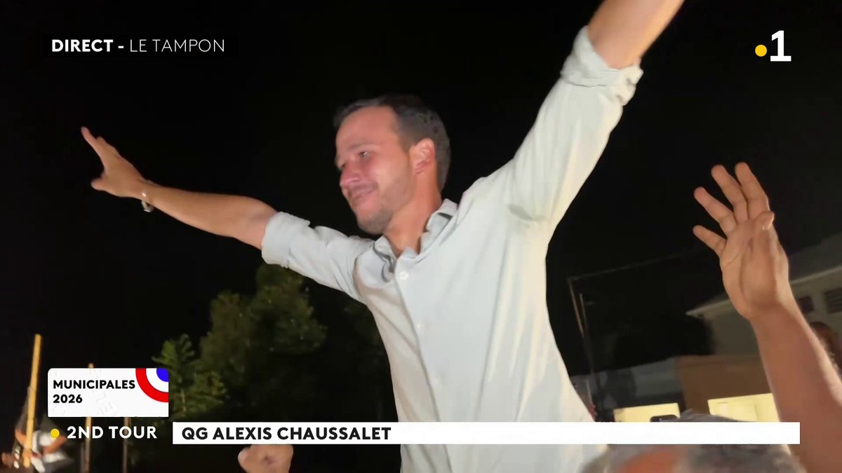 🇫🇷 URGENT - Alexis Chaussalet (LFI) est élu maire au Tampon (82.000 habitants), à La Réunion. (La 1ère)