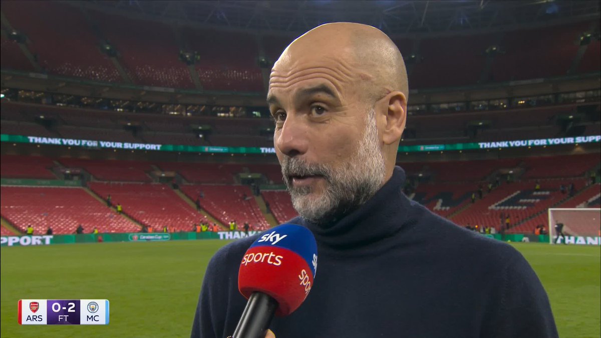 "This was a special trophy." Pep Guardiola on what winning the 2026 Carabao Cup means to this Manchester City side 👏