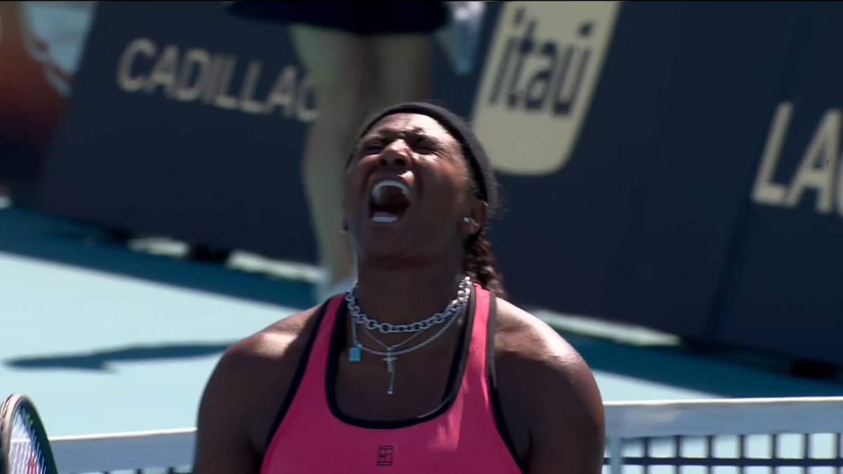 HAILEY BAPTISTE JUST UPSET ELINA SVITOLINA 🤯 The American beat the No. 9 seed 6-3, 7-5 and will face Jelena Ostapenko for a spot in the quarters 👀 #MiamiOpen