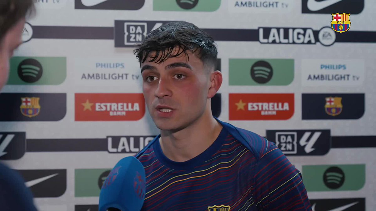 Pedri sobre el partido y la buena dinámica del equipo 🎙️
