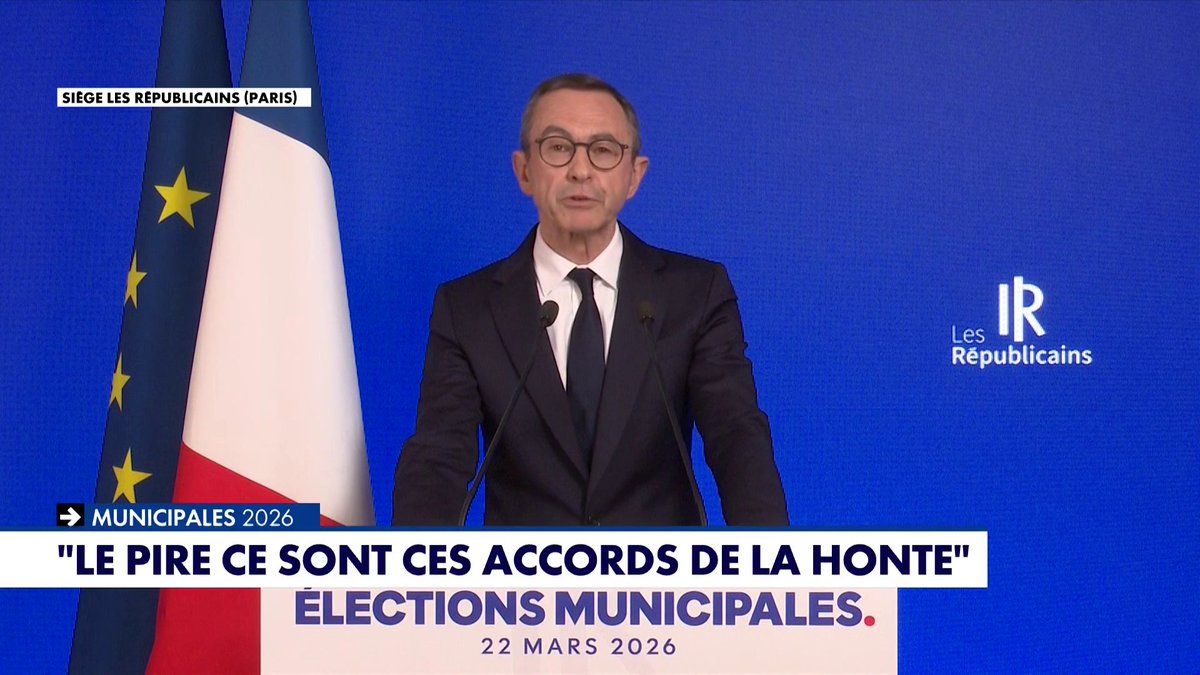 Municipales 2026 : «Nous sommes toujours, et plus que jamais, la première force politique locale», se réjouit Bruno Retailleau, président du parti Les Républicains Toute l'info est à retrouver sur