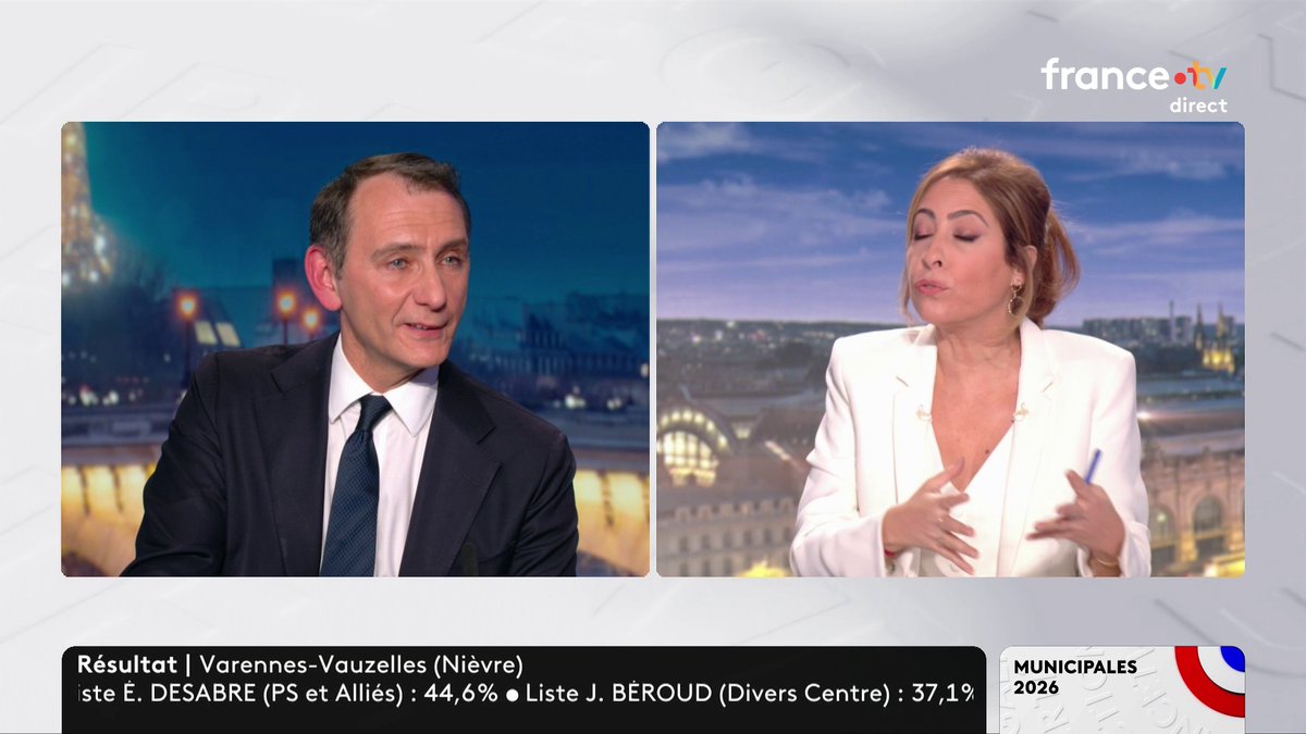 🔴🇫🇷"À chaque fois qu'on est unis et qu'on refuse l'alliance avec le RN (...) on gagne", estime Jean-François Copé, maire LR de Meaux, réélu au premier tour. #Municipales2026