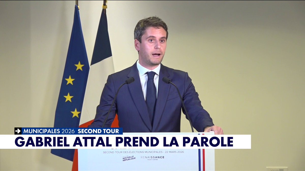Municipales 2026 : «Le résultat est net : nous doublons notre nombre d'élus (...). Nous progressons partout», célèbre Gabriel Attal, secrétaire général de Renaissance Toute l'info est à retrouver sur