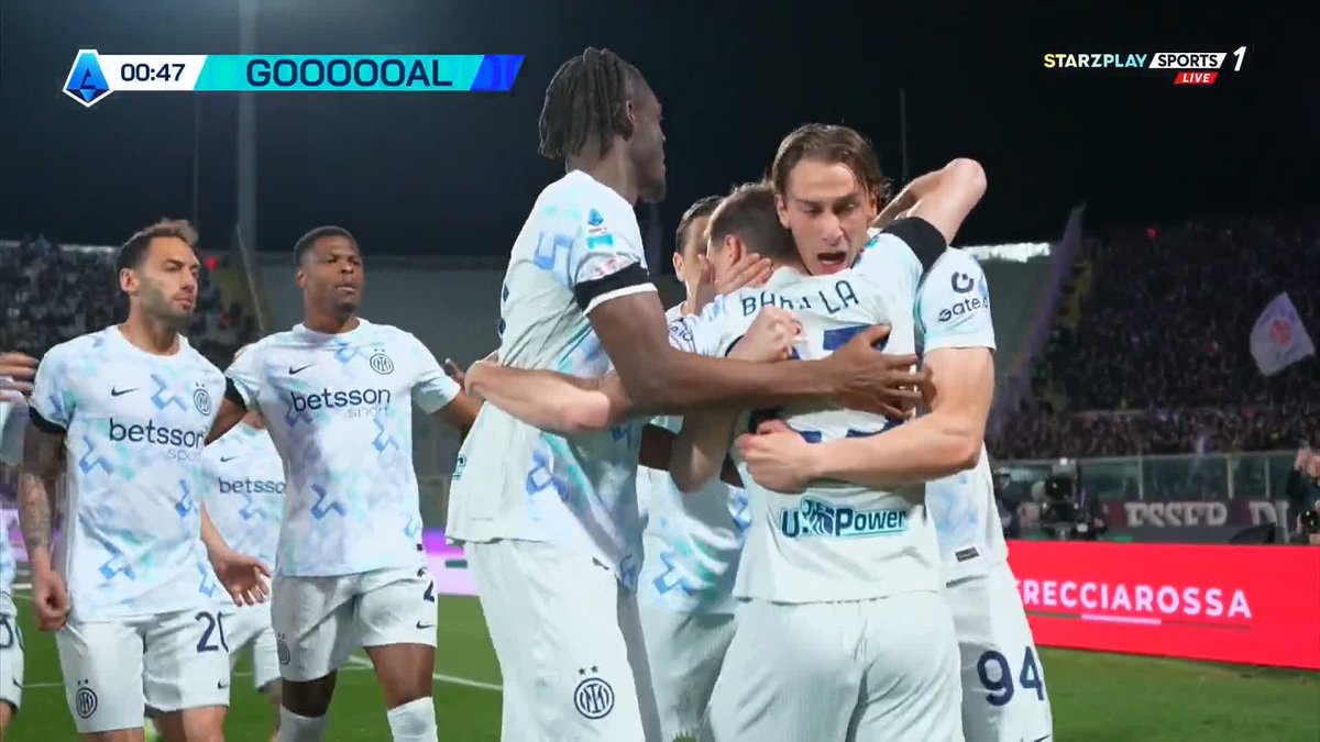 في الدقيقة الأولى.. إنتر يتقدم على فيورنتينا بهدف إيسبوزيتو من ضربة رأسية⚽ #فيورنتينا_إنتر #الدوري_الإيطالي