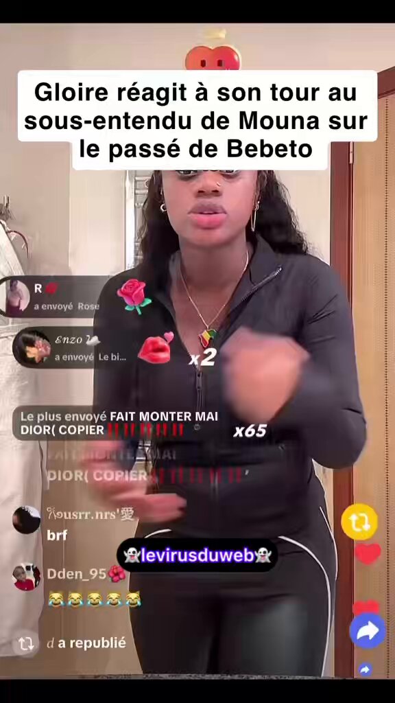 Gloire réagit à son tour au sous-entendu de Mouna sur le passé de Bebeto #gloire #mouna #bebeto #nasdas #isla #influenceurs #Poupetekenza #TBT9