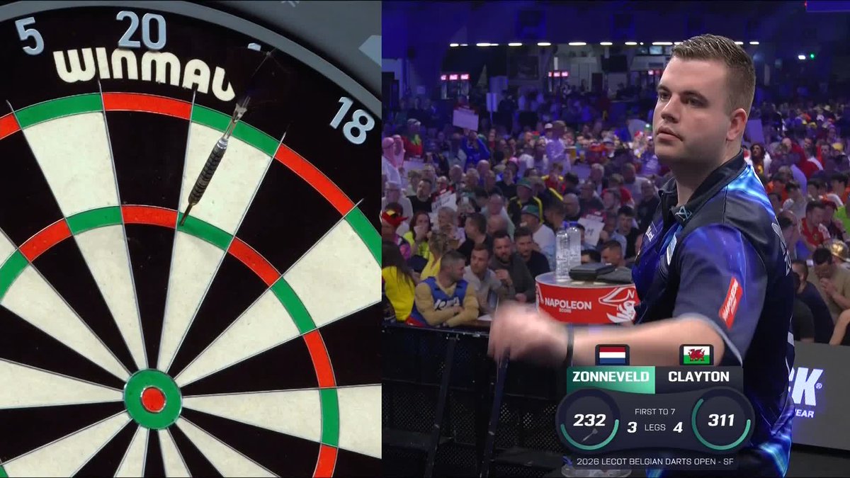 ZONNEVELD NAILS THE NINE! Niels Zonneveld nails the nine in leg eight of this semi-final, but it's not what you think it is...🫣 📺 #ET3