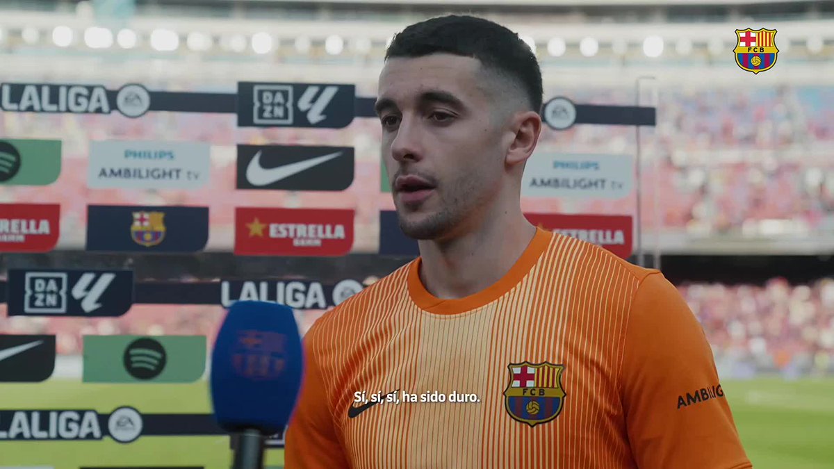 Joan valora la victoria en el #BarçaRayo 🎙️