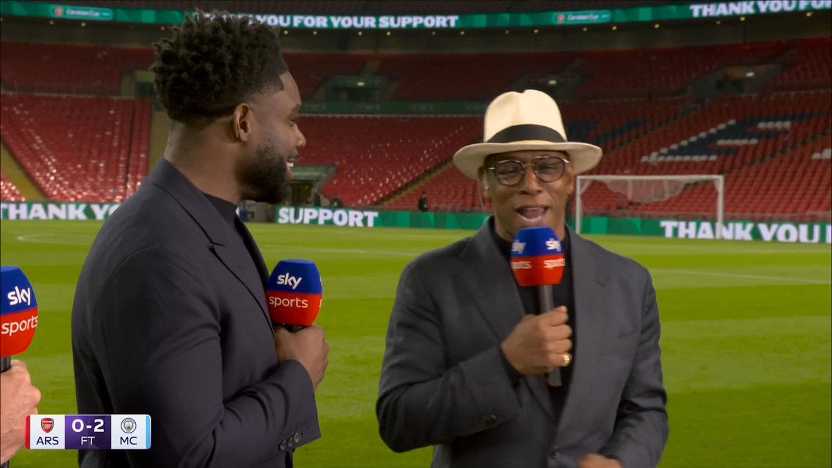 🎙️ Wrighty, you were so upbeat before! 🗣️ Ian Wright: “I am upbeat. It’s just Sky Sports are pulling out all these figures to show how Arsenal can’t do it, bro. These are all the things that Arsenal have to deal with!” ❌🧐