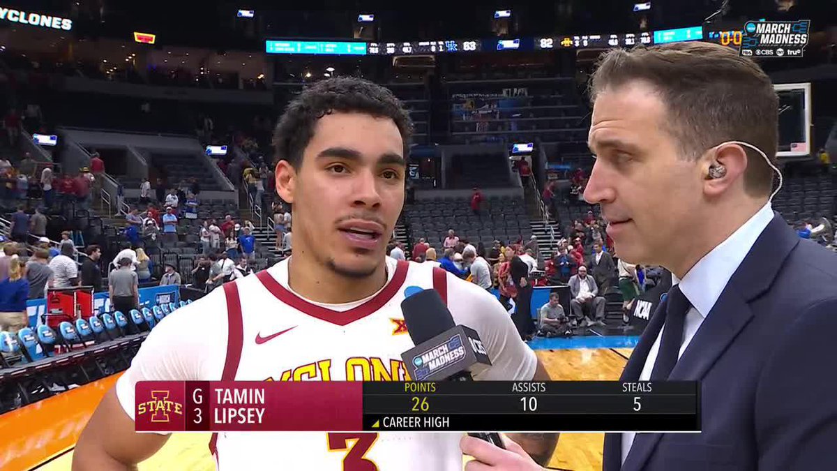 "It starts with our coach. You see how they work in the office everyday and the players just follow their lead." Tamin Lipsey told Jon Rothstein he attributes Iowa State's success to their coaching staff.
