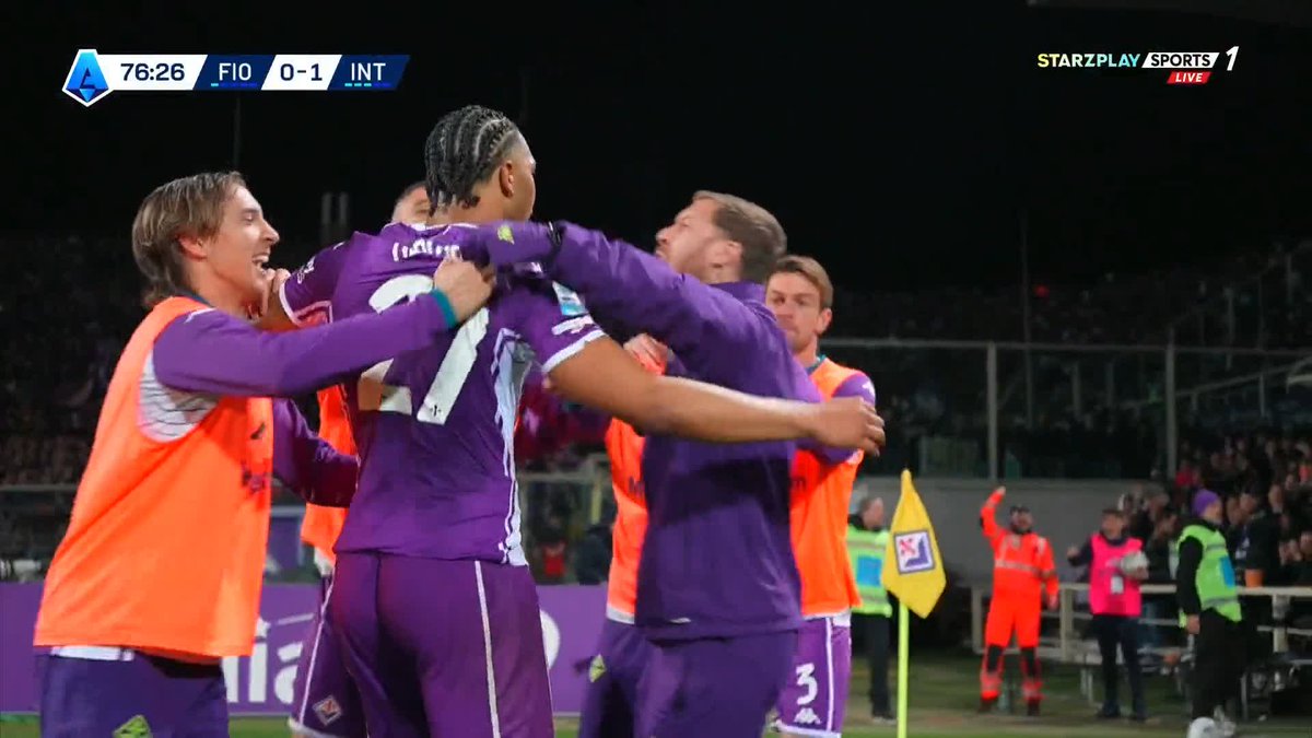 ندور يُعيد فيورنتينا إلى المباراة ويسجل هدف التعادل في شباك الإنتر ⚽🟣 #فيورنتينا_إنتر #الدوري_الإيطالي