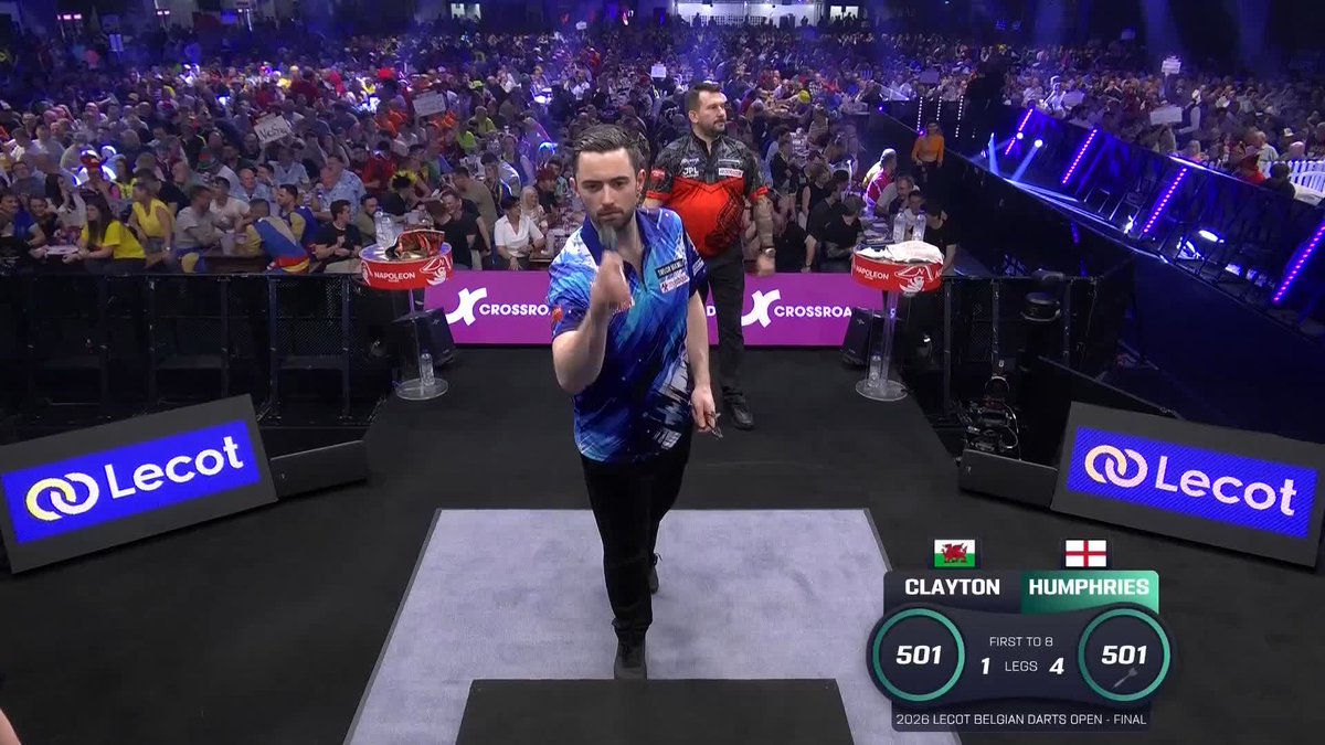 HUMPHRIES HALFWAY THERE! Luke Humphries is halfway to victory in Wieze, as Cool Hand goes three legs clear and leads this contest 4-1! 📺 #ET3