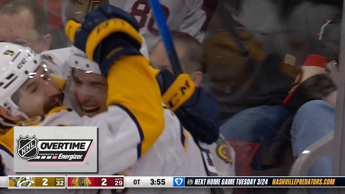 FILIP FORSBERG ENDS IT!! 👏 The Nashville Predators win it in Energizer overtime, their fourth win in a row!