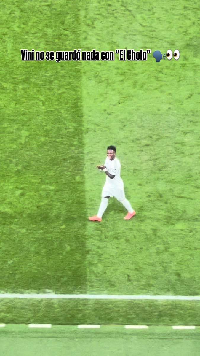 Vinicius tuvo algunas palabras para Simeone al salir de cambio 👀🗣️.