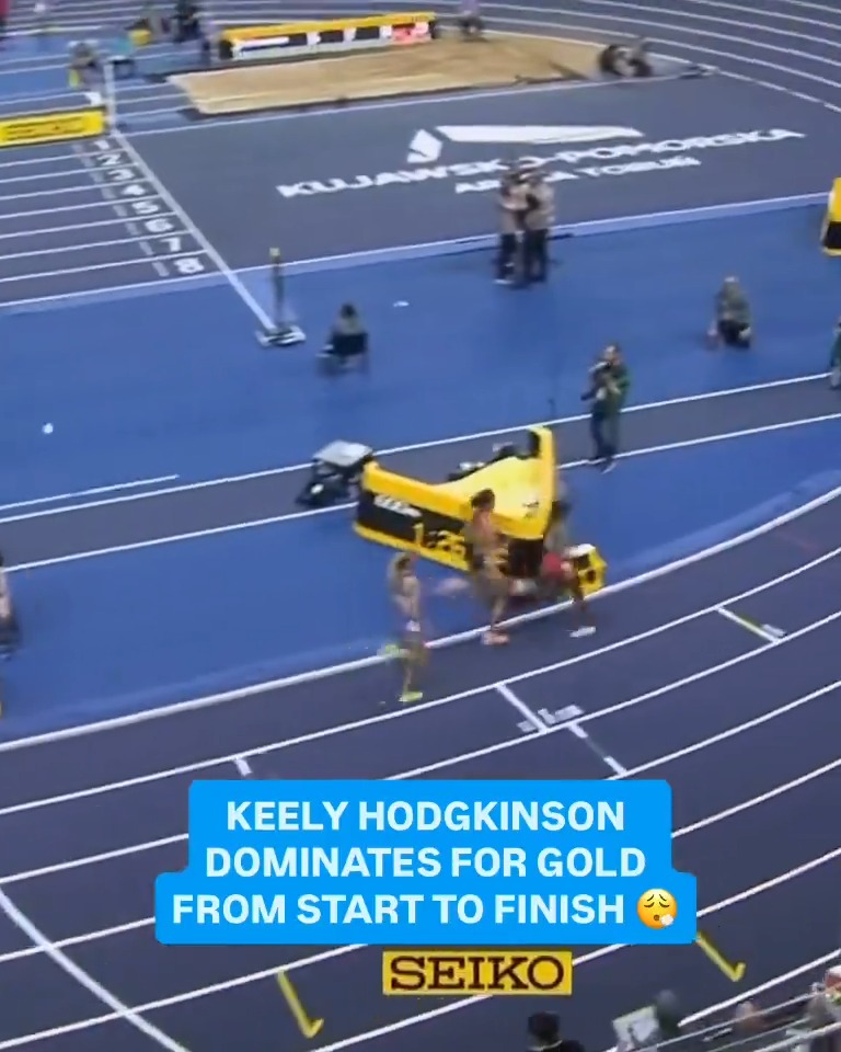 Keely Hodgkinson takes GOLD in the Women’s 800m with a CHAMPIONSHIP RECORD at the World Indoor Championships!🥇 📺: Peacock and NBCSN