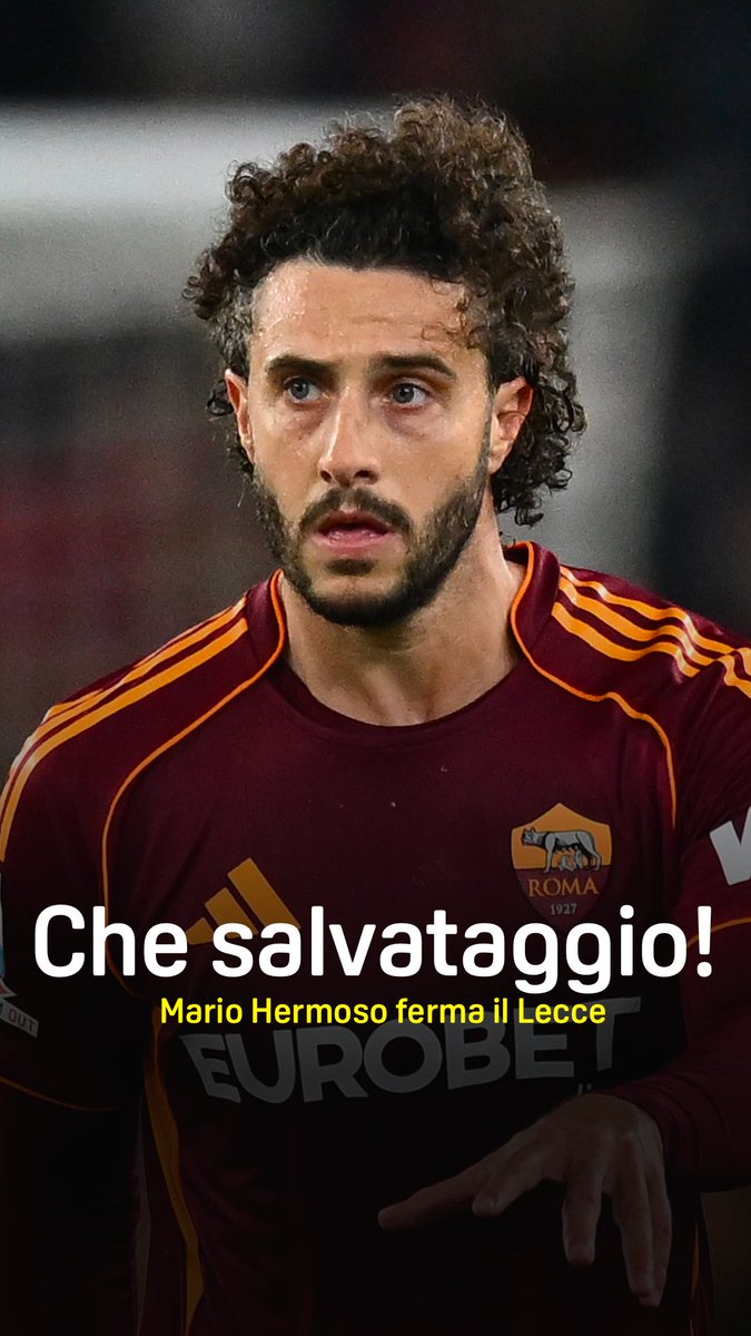 Mario 𝐓𝐇𝐄 𝐖𝐀𝐋𝐋 Hermoso 🧱 #RomaLecce #SerieAEnilive #DAZN