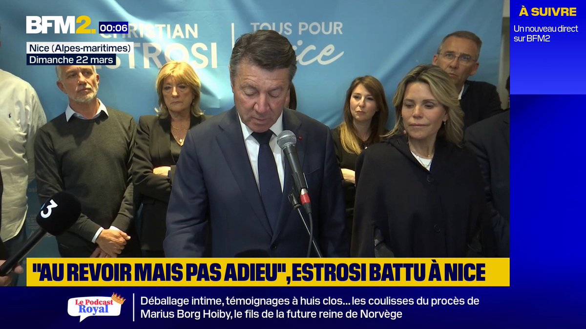 "Au revoir, mais pas adieu": à Nice, Christian Estrosi prend la parole après sa défaite #BFM2