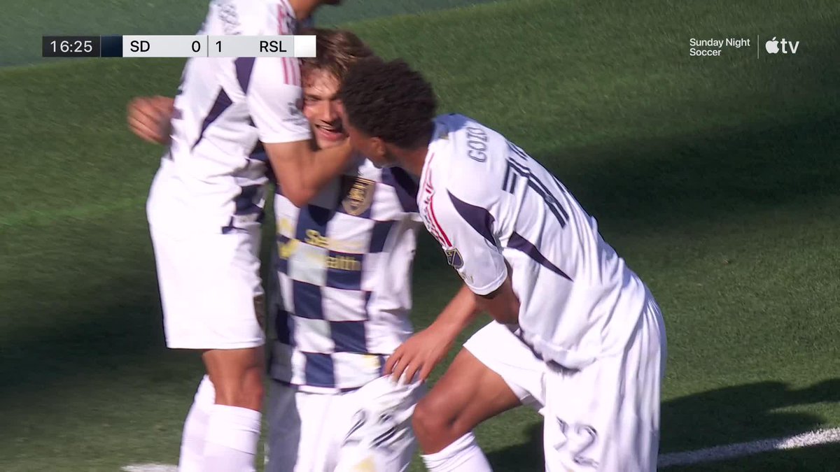 What a header from Sergi Solans 😤 Real Salt Lake open the scoring in San Diego.