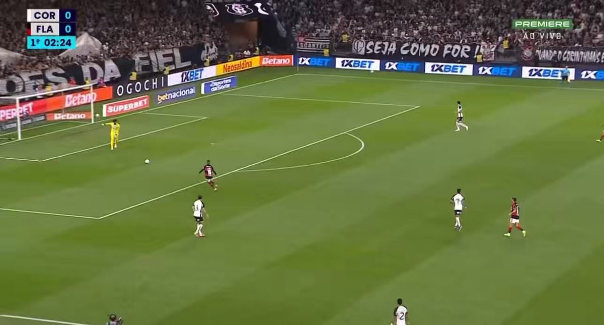 falha do goleiro hugo souza e gol de lucas paquetá para o flamengo contra o corinthians