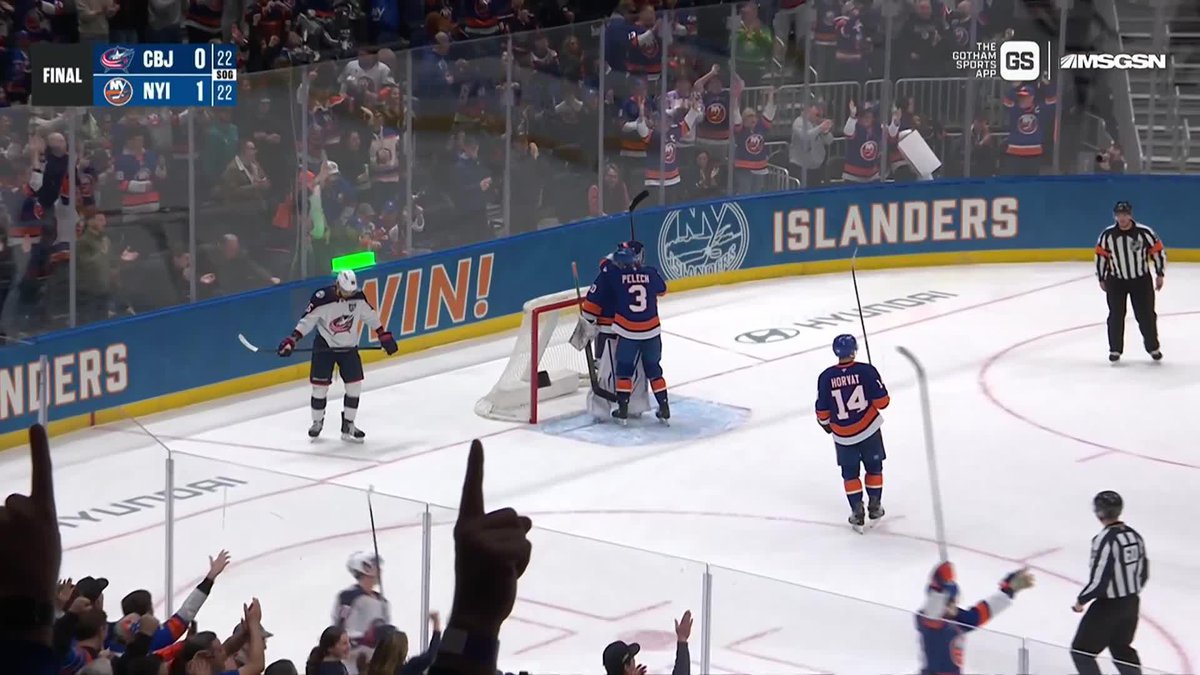 Schaefer defensive MASTERCLASS at the end helps the Islanders lock up a HUGE 2 points vs the Jackets 😤😤😤
