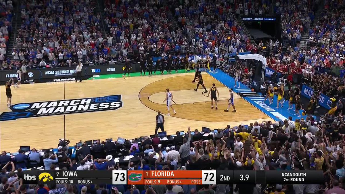 IOWA STUNS FLORIDA WITH A LAST SECOND THREE 🤯 THIS TOURNAMENT 🤩 Watch March Madness on TNT Sports