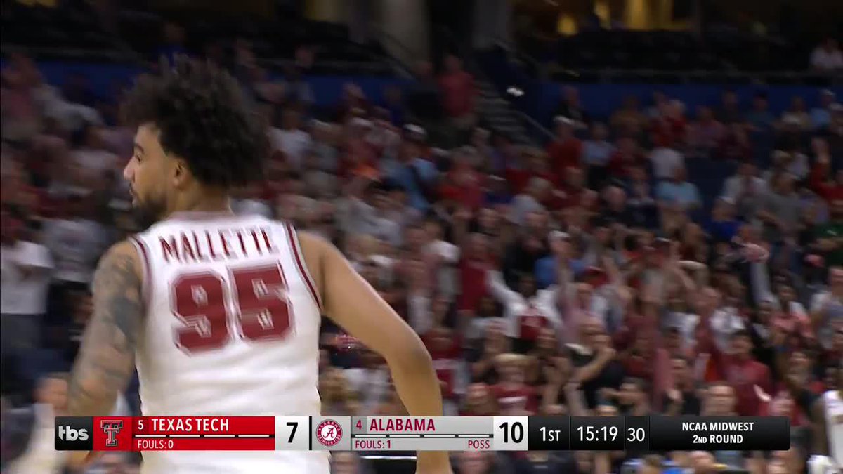 Houston Mallette from DEEP 🎯 #MarchMadness Alabama Men’s Basketball