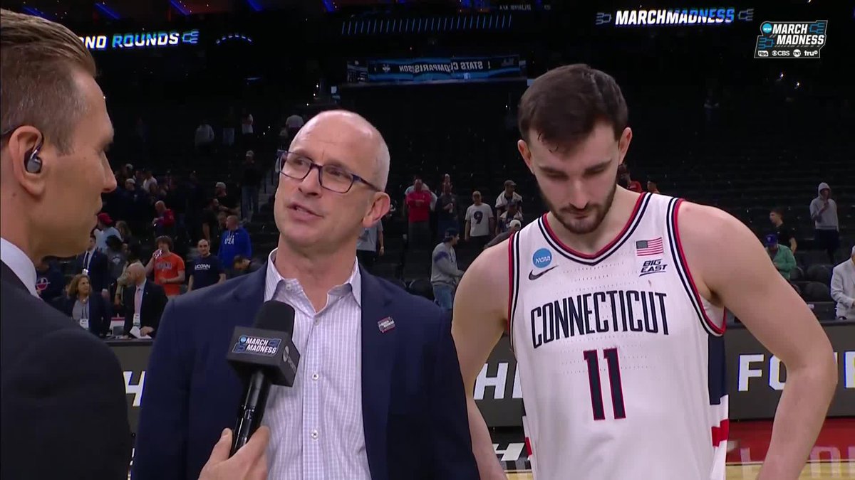 "He's always been my most respected coach...I love Coach Izzo." Dan Hurley is looking forward to sharing the floor with Tom Izzo in the Sweet 16 🤝