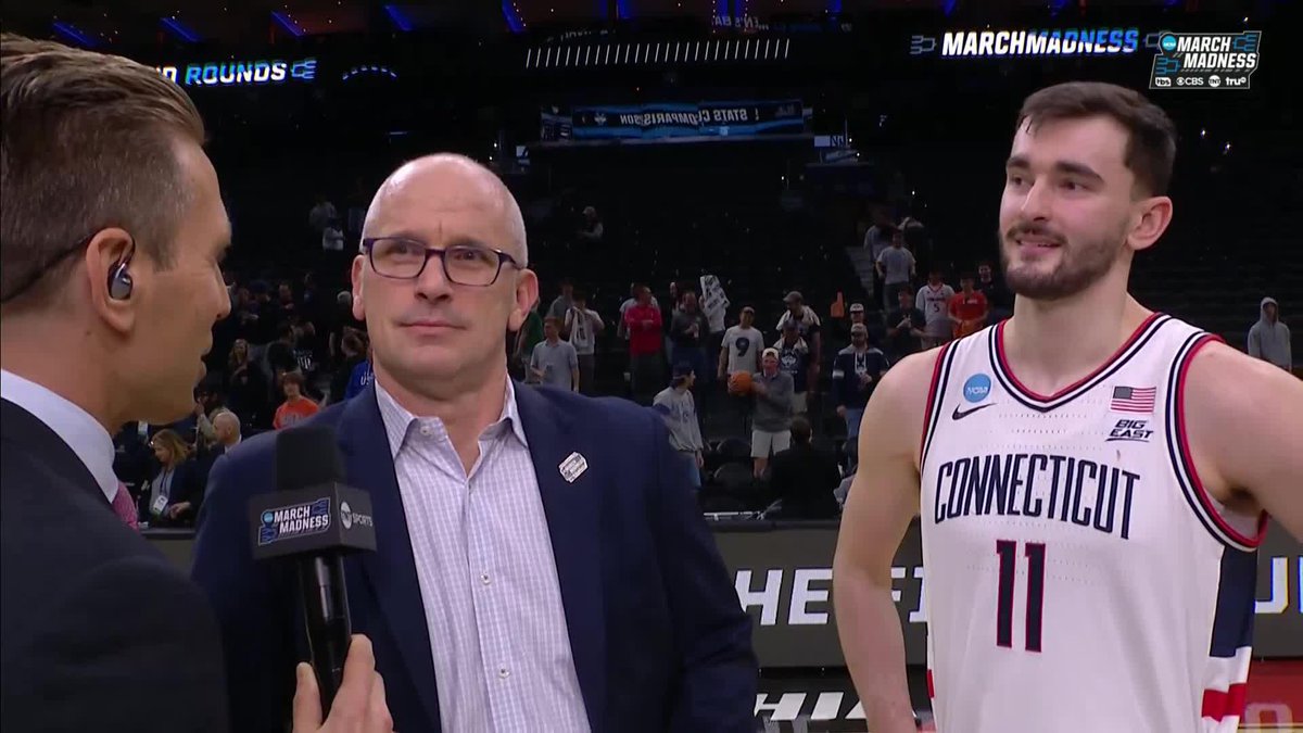 Coach Dan Hurley on his Sweet 16 matchup with Tom Izzo: "Talk about an honor to share the sideline with one of the greatest coaches. He's always been my most respected coach that I've tried to model myself after at the college level."