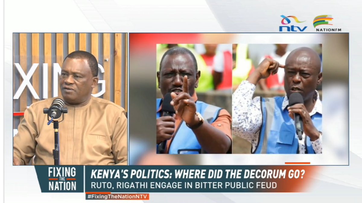 DP Party Leader Justin Muturi on the spot for seeming to defend vulgar utterances by opposition leaders. "To say that somebody is fat or thin, is that an insult? It's like saying you are tall or you are short," Muturi claims. #FixingTheNationNTV Nation FM Eric Latiff @OfficialJMbugua