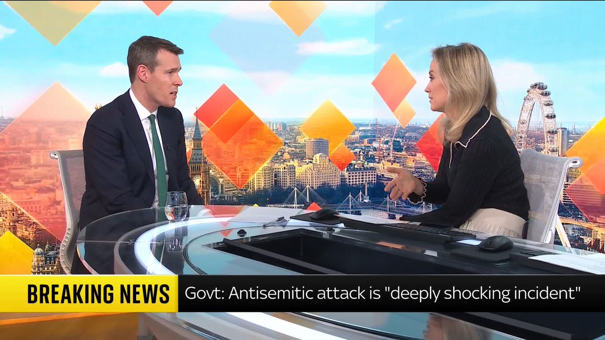 🗣️ "Is London a safe place to be Jewish?" - Sophy Ridge 🗣️ "I think it is" - Matthew Pennycook MP The Minister for Housing and Planning also said the arson attack on four ambulances in North London was a "deeply shocking incident"