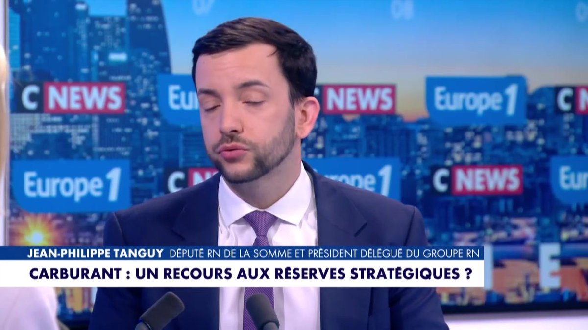 Stock de pétrole : "E. Macron a libéré nos réserves stratégiques pour des pays étrangers" dénonce Jean-Philippe Tanguy Ⓜ️ #LaGrandeInterview #Europe1