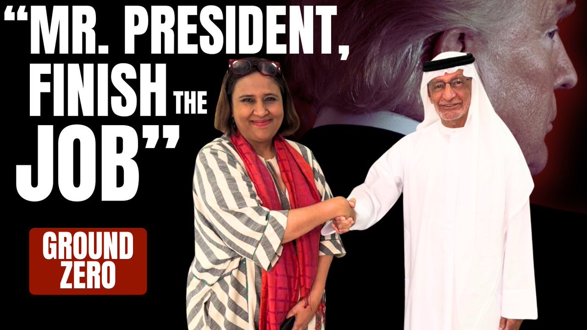 "Finish it, Mr President"-Abdulkhaleq Abdulla - leading political analyst tells me in Dubai reflecting the concern in the Gulf on how Trump walking away from the War now only leaves a more emboldened Iran. This is a Must Watch interview - in full here
