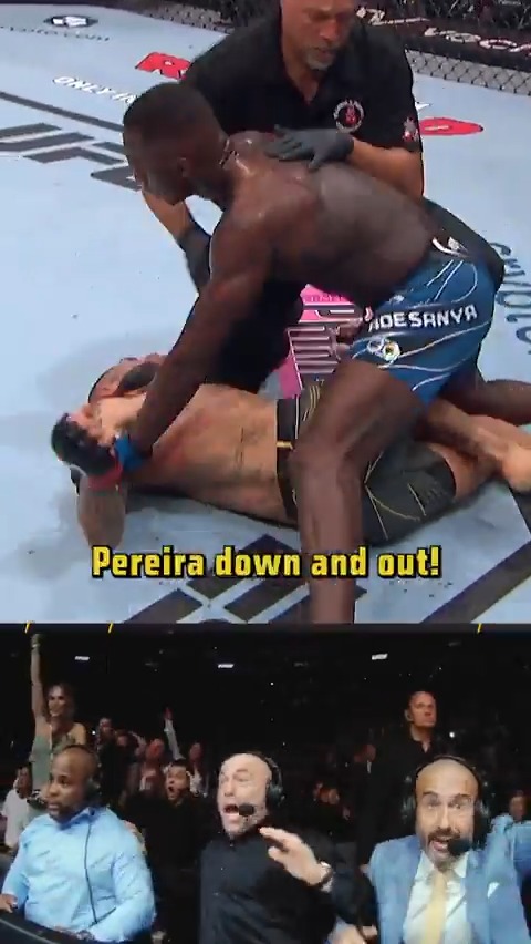 L’énorme KO d’Israel Adesanya contre Alex Pereira en 2023. 😳 Il est de retour ce week-end face à Joe Pyfer. 🔥