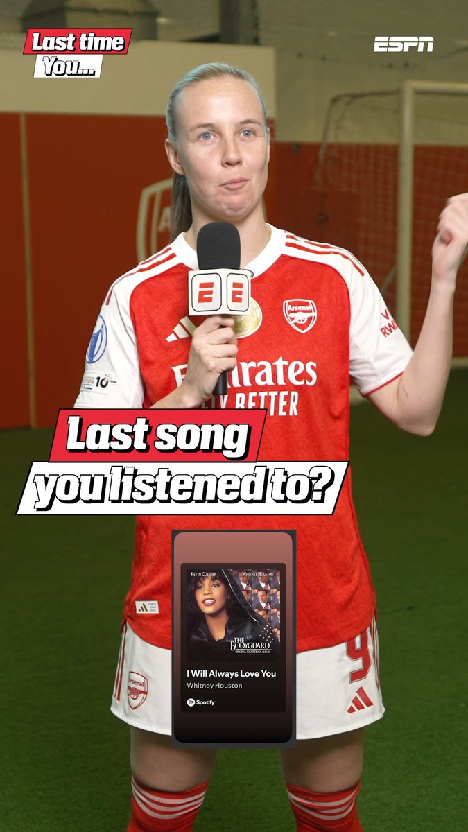 The last song Beth Mead listened to is a classic 🙂‍↕️👏 📺 Watch the UEFA Women’s Champions League live on Disney+ UK