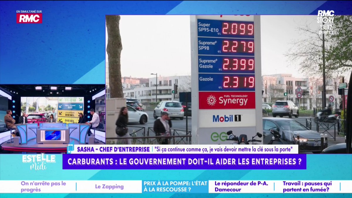 ⛽️ Carburants : aider les entreprises 📞 Sasha : "J'ai 10 chauffeurs et je leur ai annoncé que si ça continuait comme ça, d'ici 3 mois je mets la clef sous la porte ! Je mets l'essence à 2,24€ ! Je refuse du travail... Entre l'essence et le péage, je fais comment ?!"