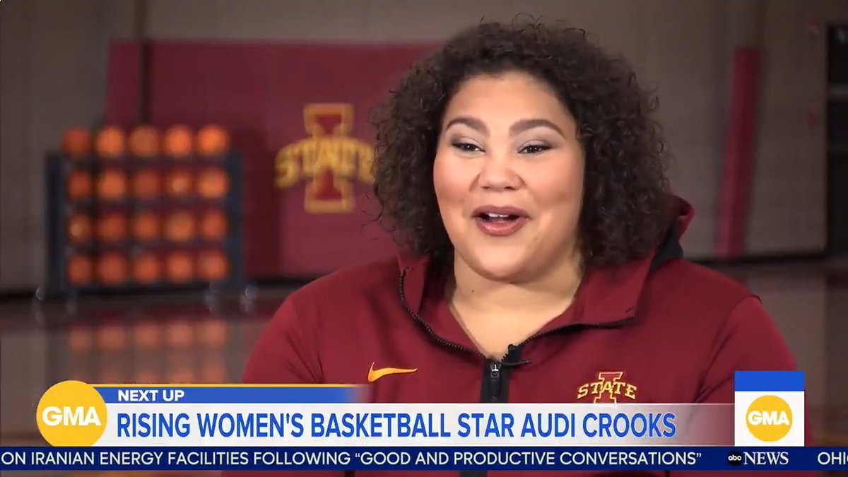 "It's time to shine and time to show what women can really do." Iowa State junior center Audi Crooks is a rising star in women’s basketball and a force to be reckoned with, both on and off the court. Robin Roberts has more on her story.