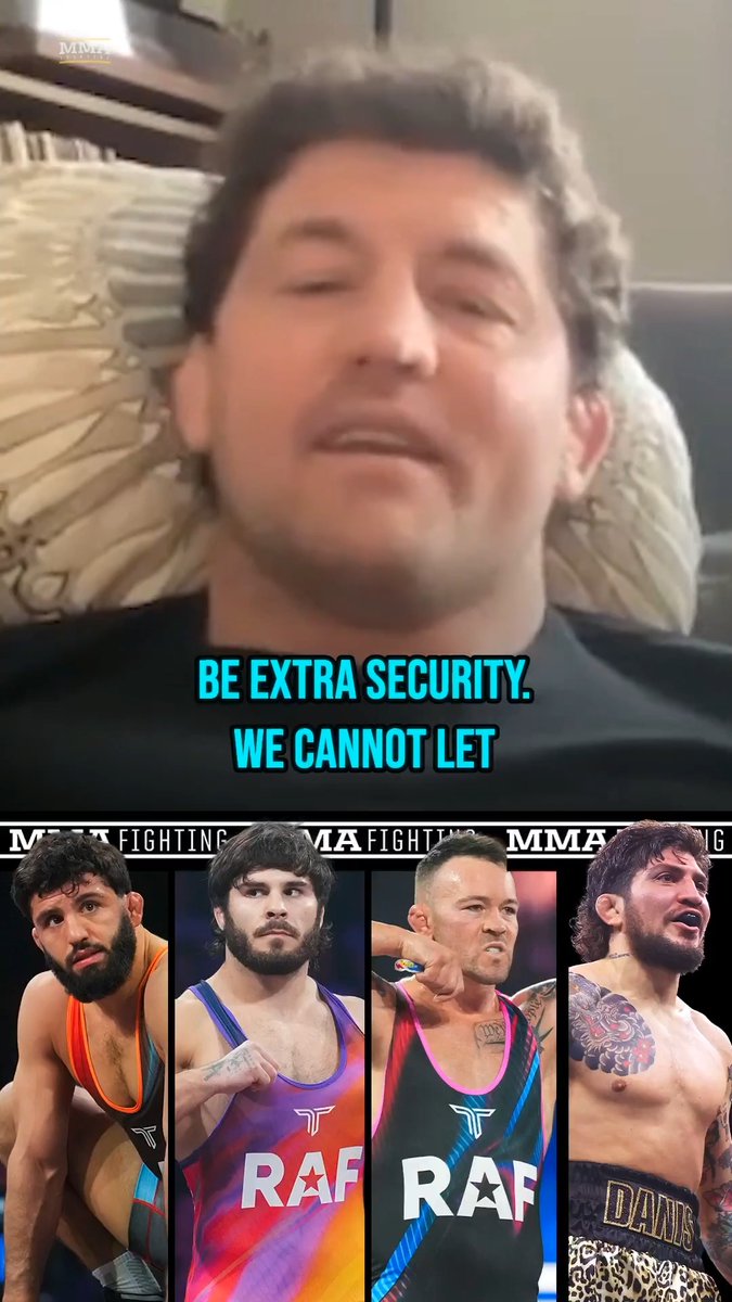 .@BenAskren says there will be extra security for both Tsarukyan vs. Poullas 2 AND Covington vs. Danis at RAF 07: ]"This will not get out of hand. There will not be another brawl. Does one of them get disqualified? I can’t tell you on that one." (🎥 Damon Martin)