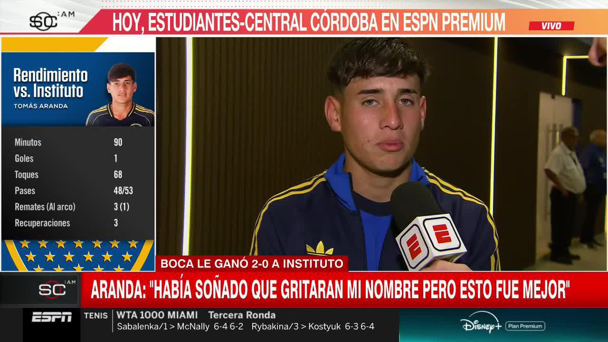 🗣️TOMÁS #ARANDA: "Había soñado que la pelota entre al arco y toda la gente gritando mi nombre y apellido, esto fue mejor porque también me tocó despedirme de la cancha con Lea (#Paredes)".