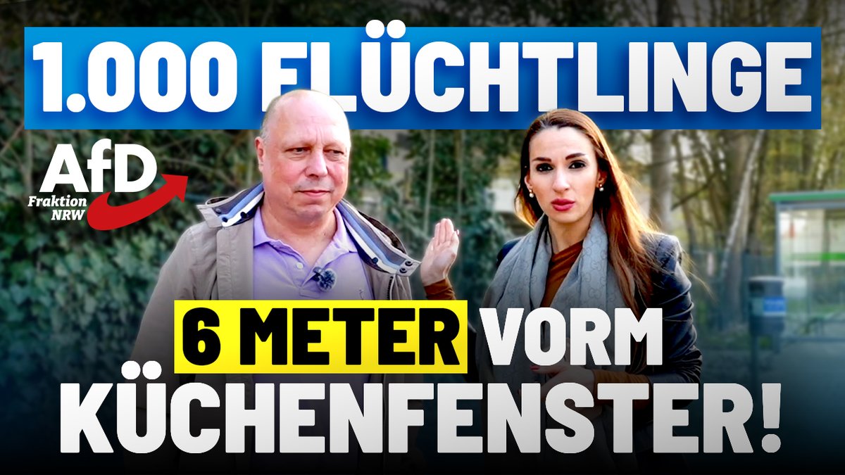++ 1.000 Flüchtlinge, 6 Meter vorm Küchenfenster! ++ Eine neue Flüchtlingsunterkunft in Herne – mit 1.000 Personen und das nur sechs Meter von den Fenstern der Anwohner entfernt – ein absoluter Skandal! Enxhi Seli-Zacharias, migrationspolitische Sprecherin der AfD-Landtagsfraktion, und Guido Grützmacher, Vorsitzender der AfD-Stadtratsfraktion, waren vor Ort!