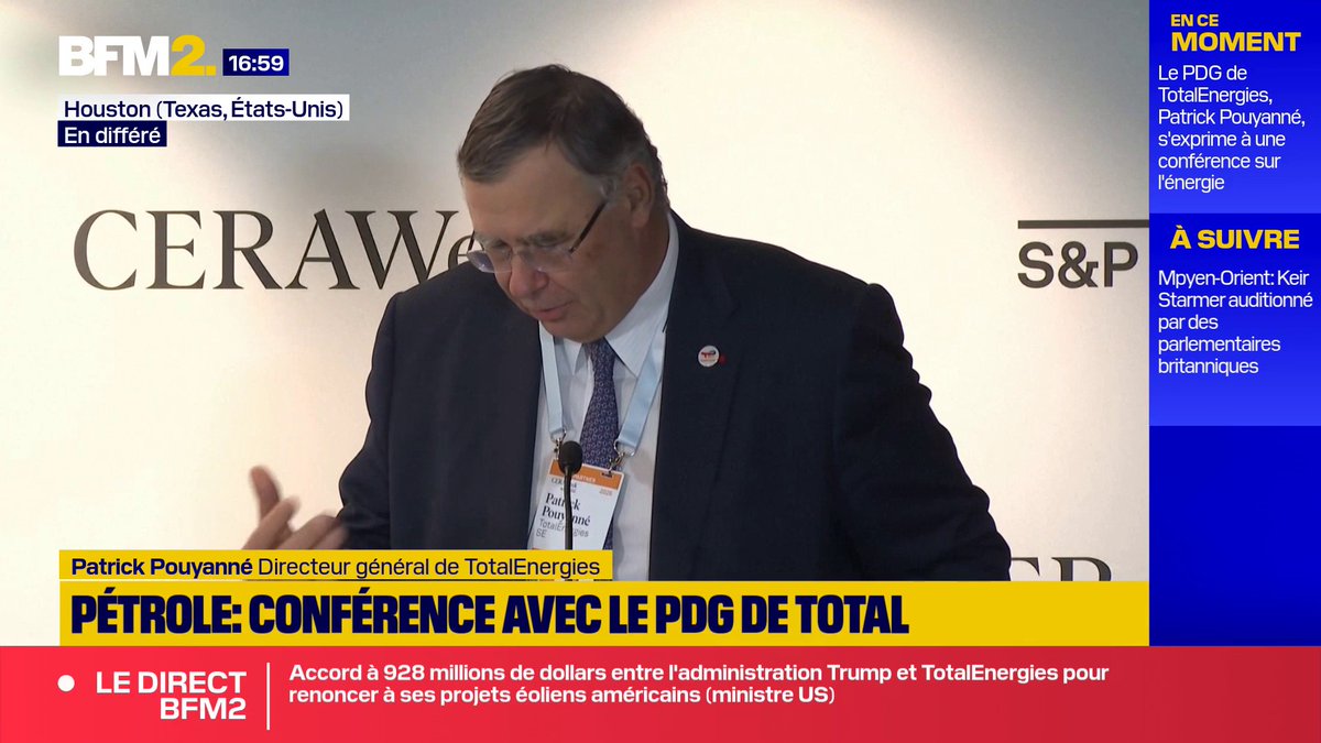 "C'était un dialogue gagnant-gagnant", explique Patrick Pouyanné, PDG de TotalEnergies, après la signature d'un accord à près d'un milliard de dollars avec l'administration Trump #BFM2