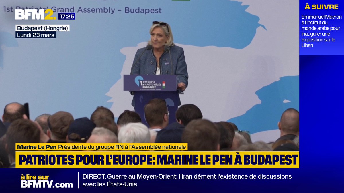 💬"Viktor est un visionnaire et surtout un pionnier" À l'approche des législatives en Hongrie, Marine Le Pen apporte son soutien au Premier ministre Viktor Orbán #BFM2