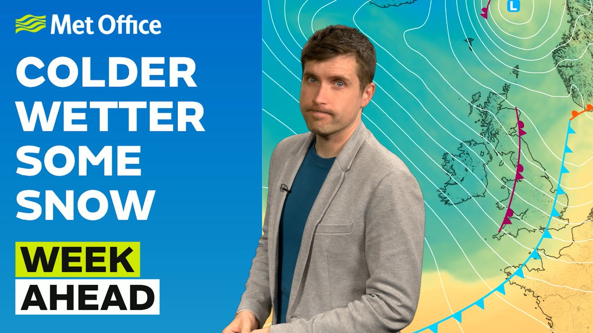 It's going to be a more unsettled week of weather 🌧️ Rain, heavy for some, will push south-eastwards on Tuesday, with colder, windy and showery conditions following later in the week. Watch our latest forecast with Alex ⤵️