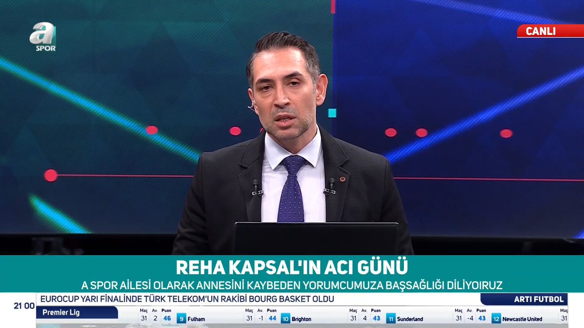 A Spor ailesi olarak, annesini kaybeden yorumcumuz Reha Kapsal'a başsağlığı diliyoruz.