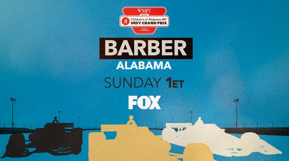 INDYCAR rolls into Barber Motorsports. Sunday at 1p ET on FOX and FOX One!
