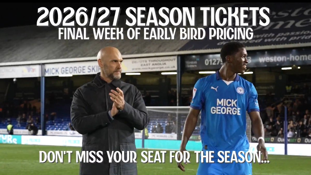 One. Club. Together. 💙 ⏳ FINAL WEEK of Early Bird pricing for 2026/27 Season Tickets! This is just the beginning. Don't miss your seat for the season. 🎟️ #pufc