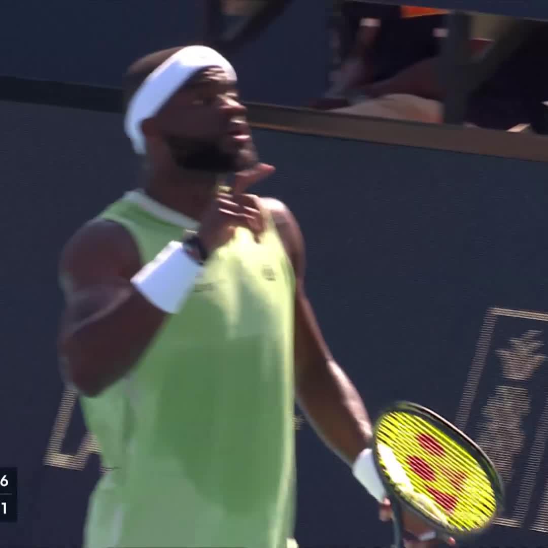 Delayed gratification 😜 (Frances Tiafoe took the set three points later) #MiamiOpen