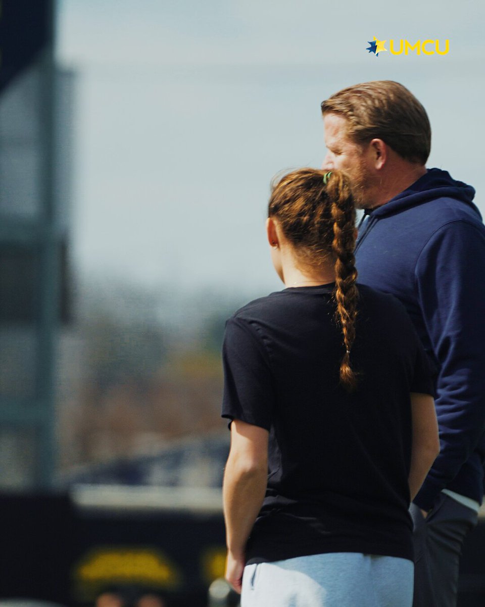 🔊 Going mic'd up with OC/QB Coach Jason Beck during the first week of spring practice! #GoBlue | University of Michigan Credit Union (UMCU)