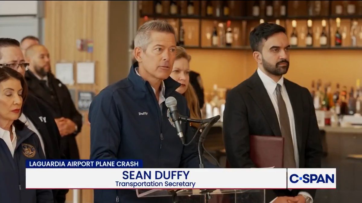 .Secretary Sean Duffy on LaGuardia Airport plane crash: "It's incredibly sad. It's troubling…I just want to let America know we are working our hearts off to make sure that when people travel, whether by rail, by car, or by air, that they travel safely."